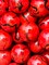 LADY BUG Red/Black Swirl Glass Marbles 22mm (7/8 inch) SHOOTER Taw (Lot of 5)